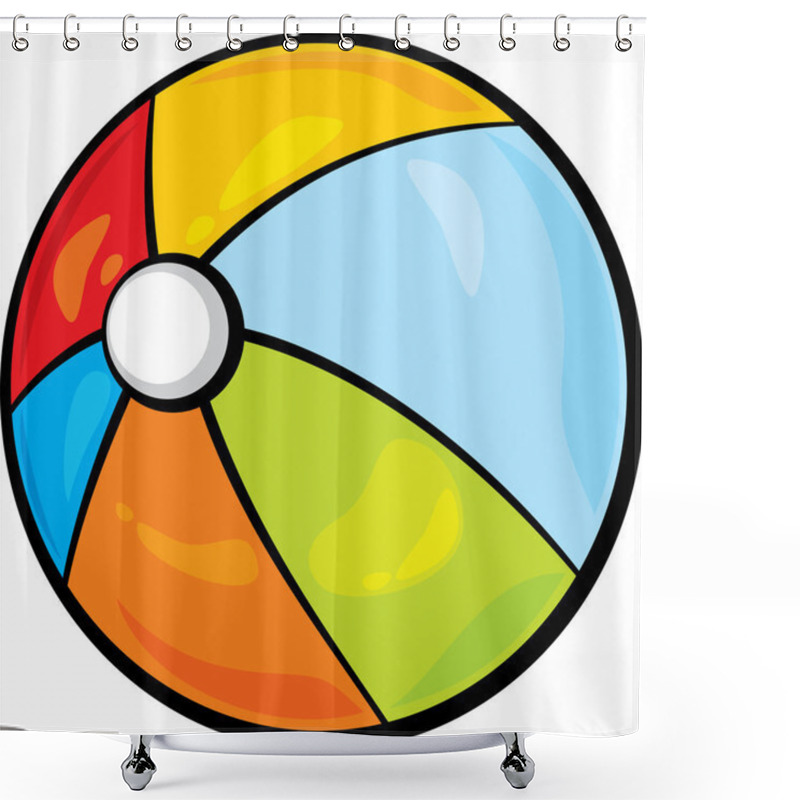 Personality  Beach Ball Shower Curtains