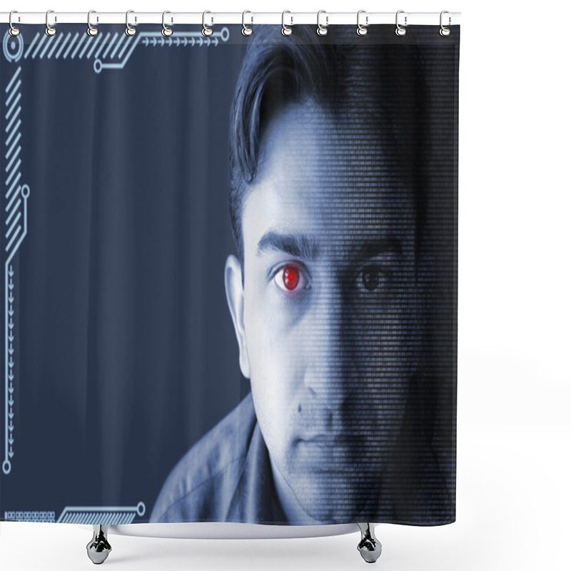 Personality  Cyborg Concept Shower Curtains