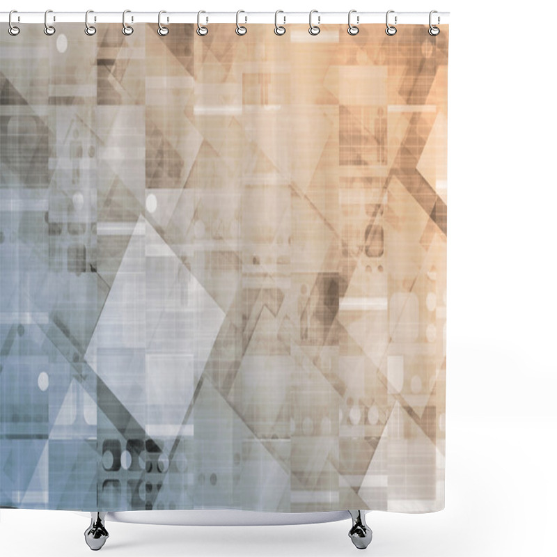 Personality  Virtual Technology Shower Curtains