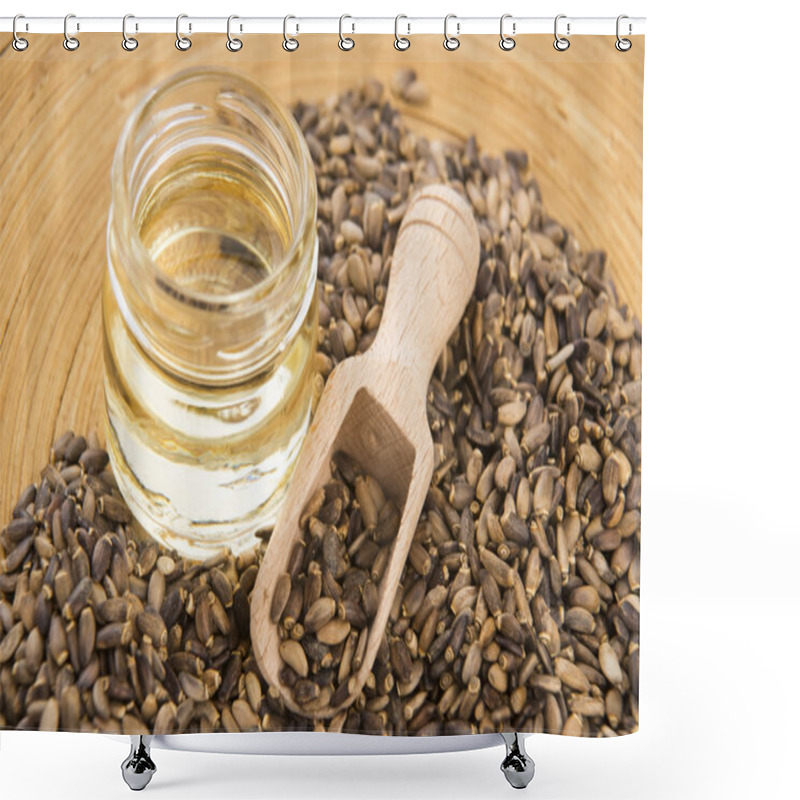 Personality  Seeds Of A Milk Thistle (Silybum Marianum, Scotch Thistle, Maria Shower Curtains