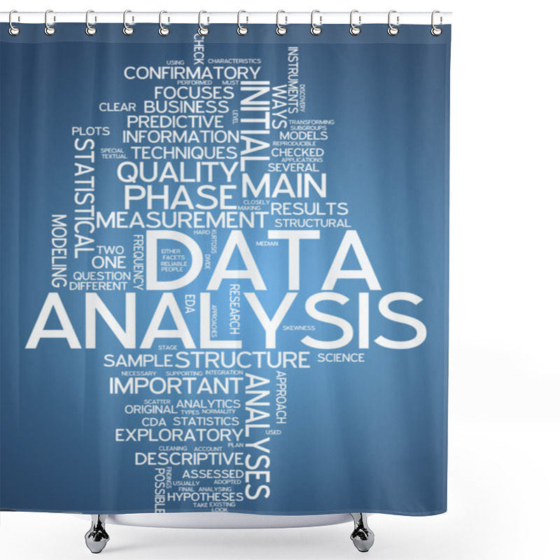 Personality  Word Cloud Data Analysis Shower Curtains