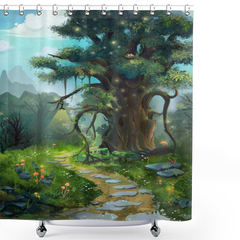 Personality  The Tree In The Morning Shower Curtains