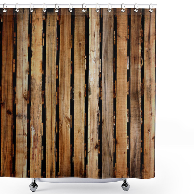 Personality  Old Wood Texture Of Pallets. Shower Curtains