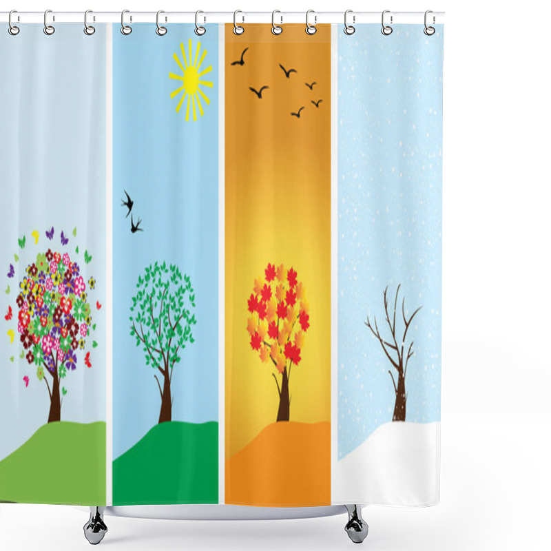 Personality  4 Seasons Shower Curtains