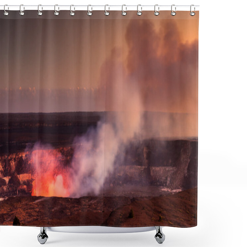 Personality  Halemaumau Crater Glow Shower Curtains