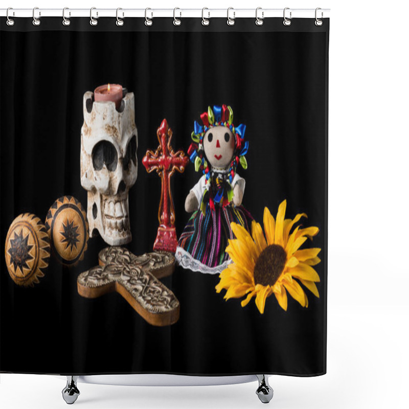 Personality  Day Of The Dead Alter Shower Curtains