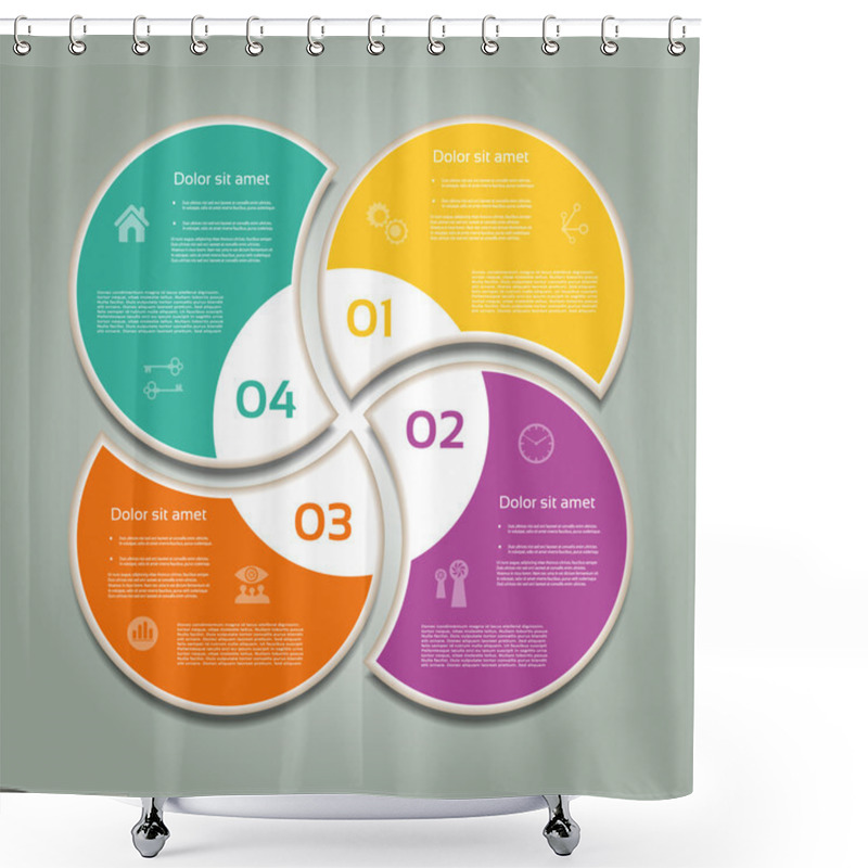 Personality  Vector Progress Background. Product Choice Or Version. Eps 10 Shower Curtains