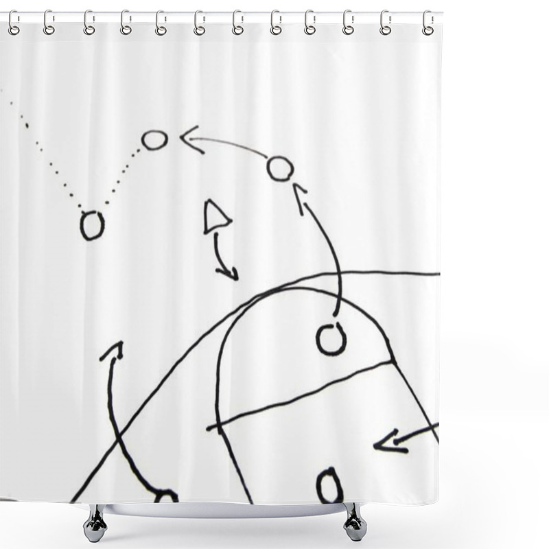 Personality  Stragegy Plan Of Ball Game Shower Curtains