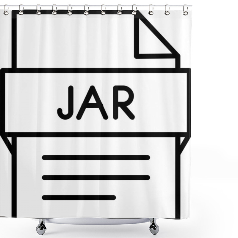 Personality  Jar File Icon Symbol Art Shower Curtains