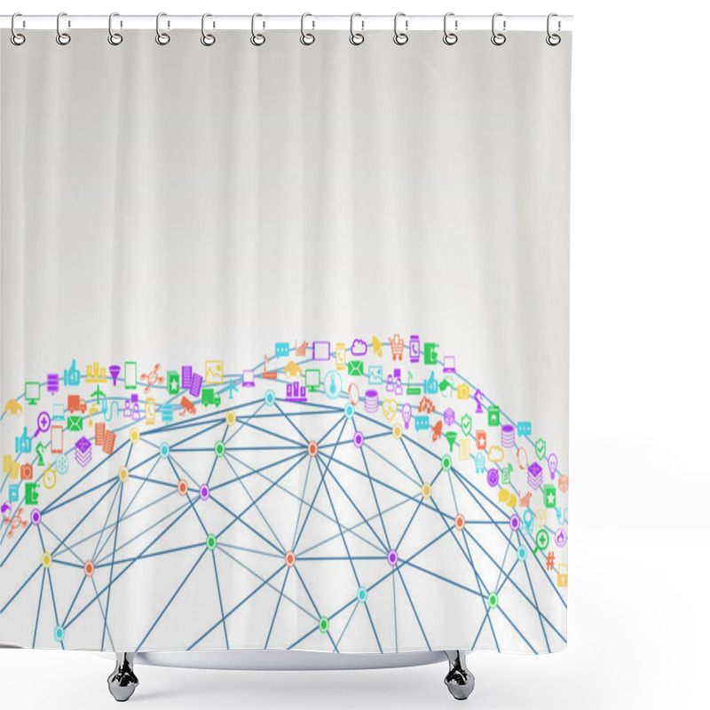 Personality  World Wide Web And Internet Of Things Concept Shower Curtains