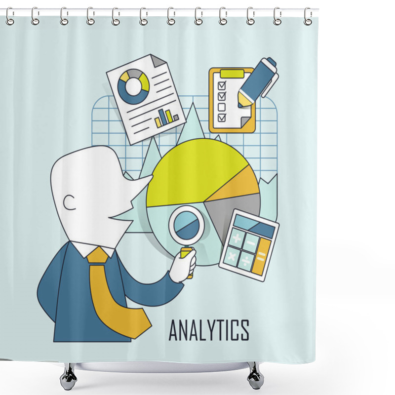 Personality  Analytic Concept Shower Curtains