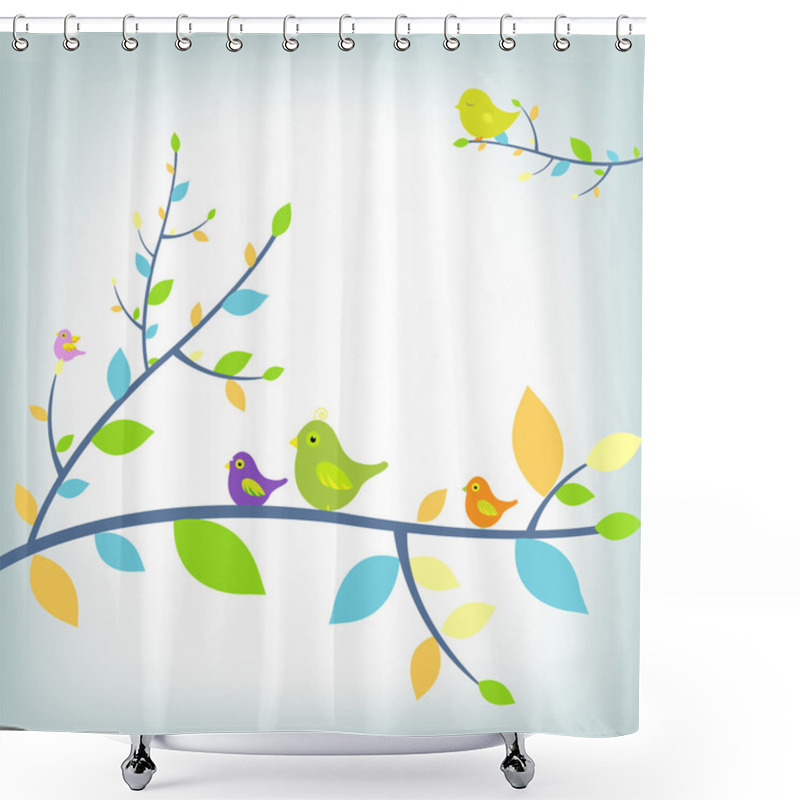 Personality  Fantastic Birds Shower Curtains