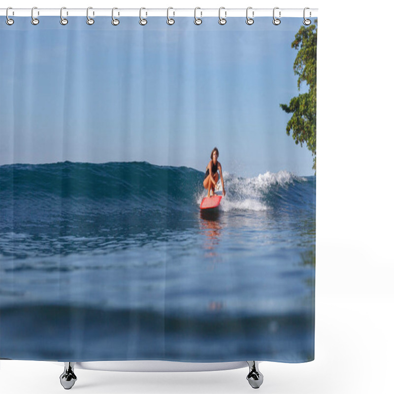 Personality  Sporty Woman Shower Curtains