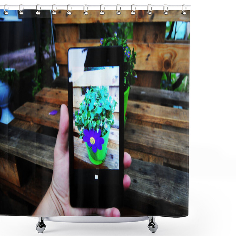 Personality  Nexus 7 And  Flowers Shower Curtains