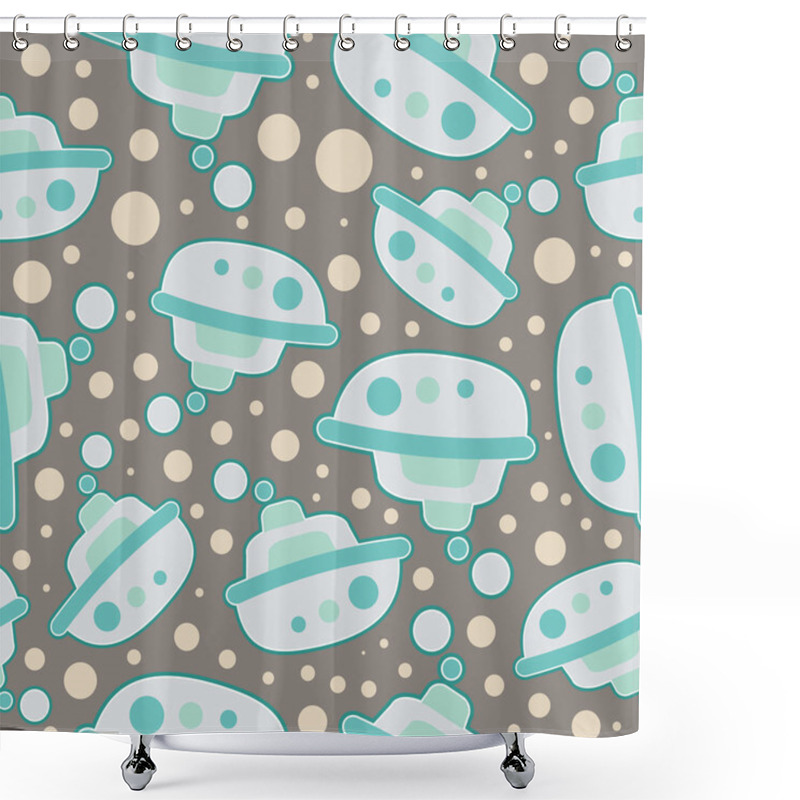 Personality  Boats. Abstract Seamless Pattern Shower Curtains