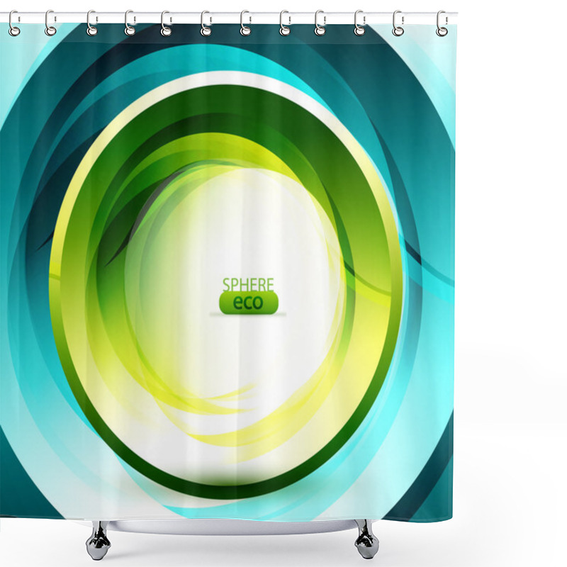 Personality  Eco-friendly Sphere Background Shower Curtains