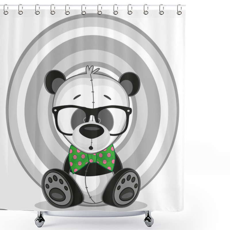 Personality  Cute Hipster Panda Shower Curtains