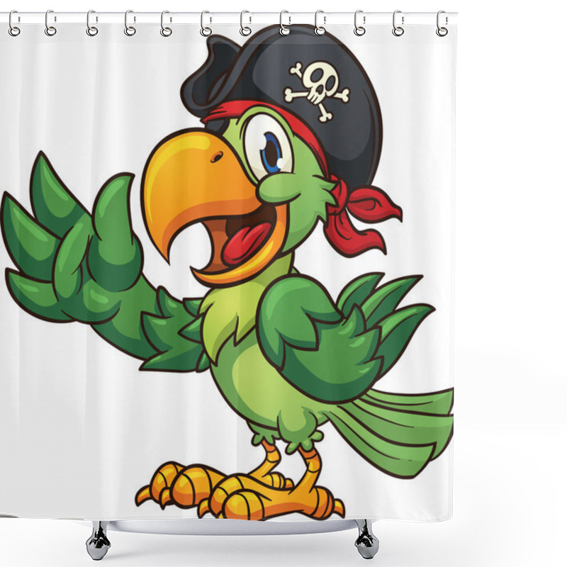 Personality  Pirate Parrot Shower Curtains