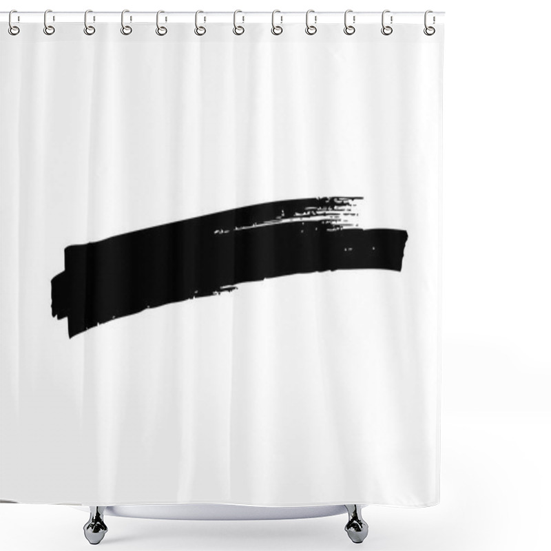 Personality  Black Brushstroke Vector Grunge Background Shower Curtains