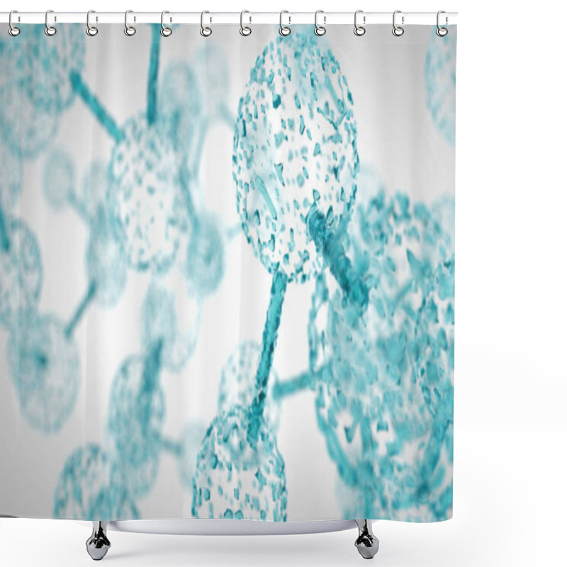 Personality  Crystallized Molecule Structure Shower Curtains