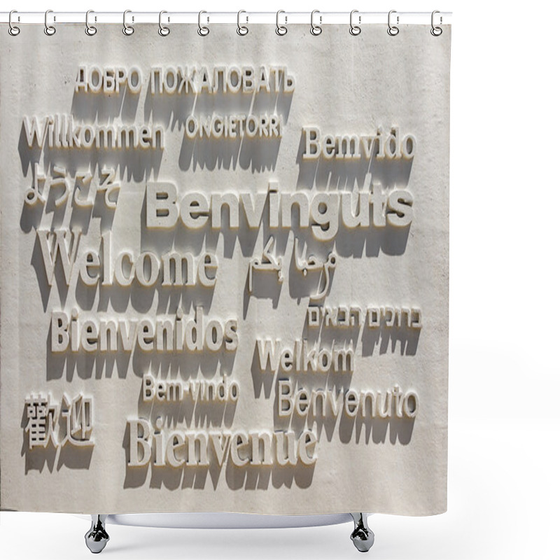 Personality  Multilingual Welcome Sign Shower Curtains