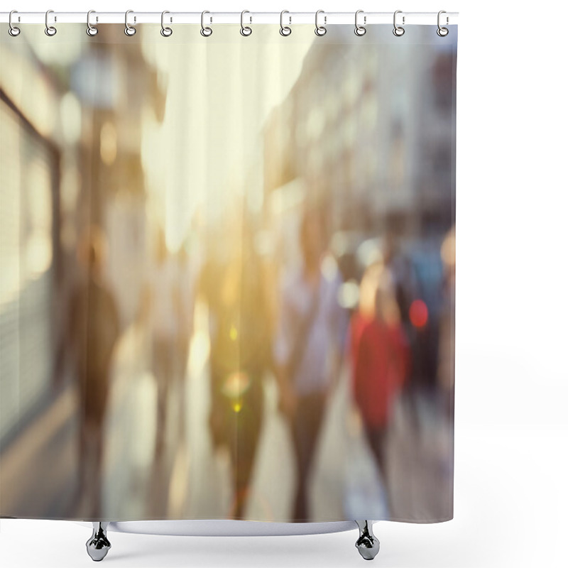 Personality  People In Bokeh, Street Of London Shower Curtains