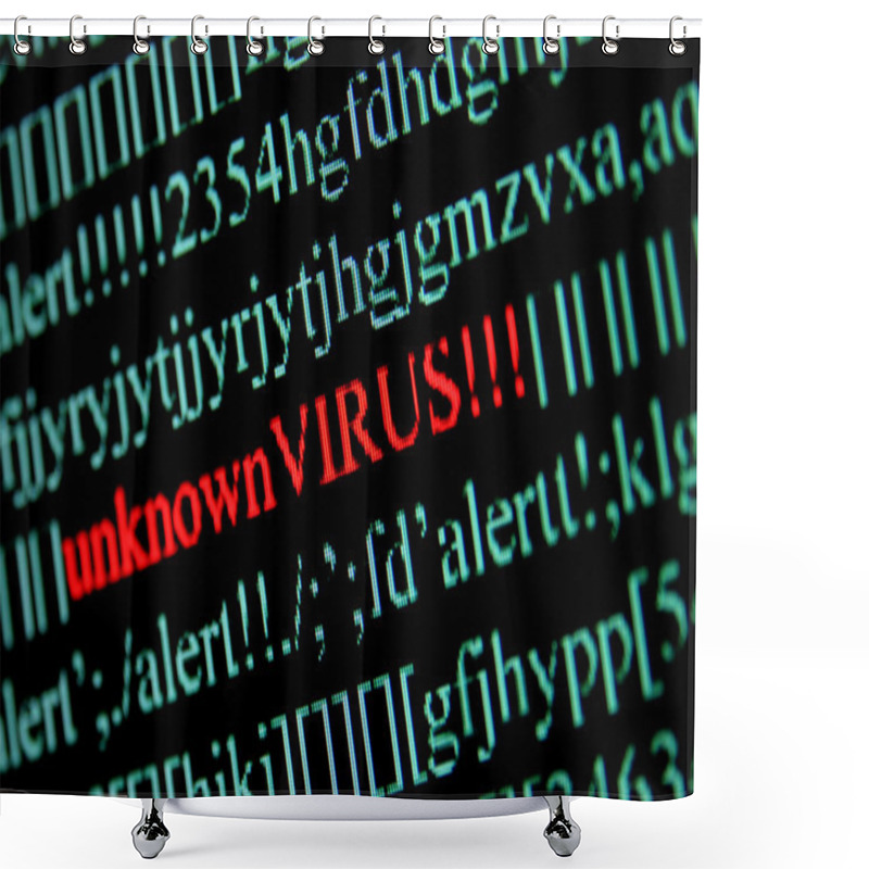 Personality  Computer Virus Shower Curtains