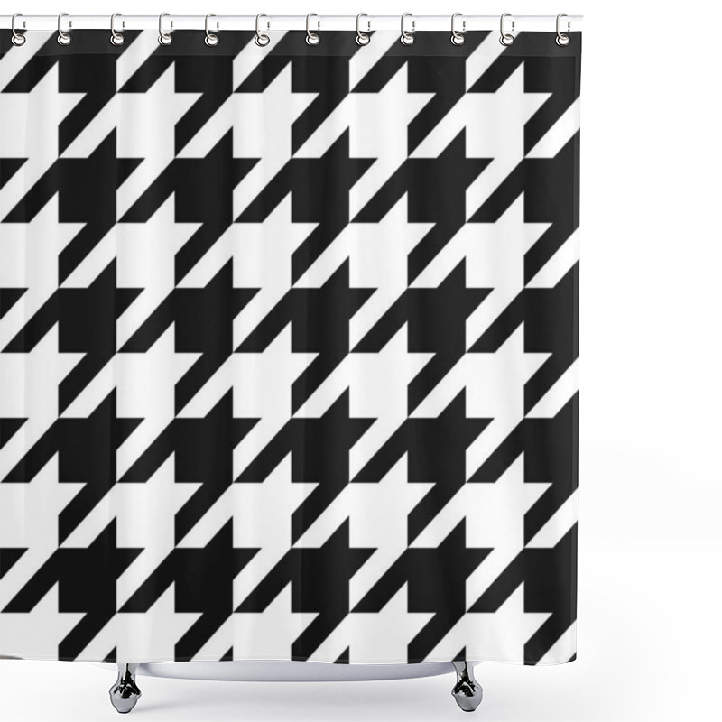 Personality  Seamless Houndstooth Pattern. Vector Image. Shower Curtains