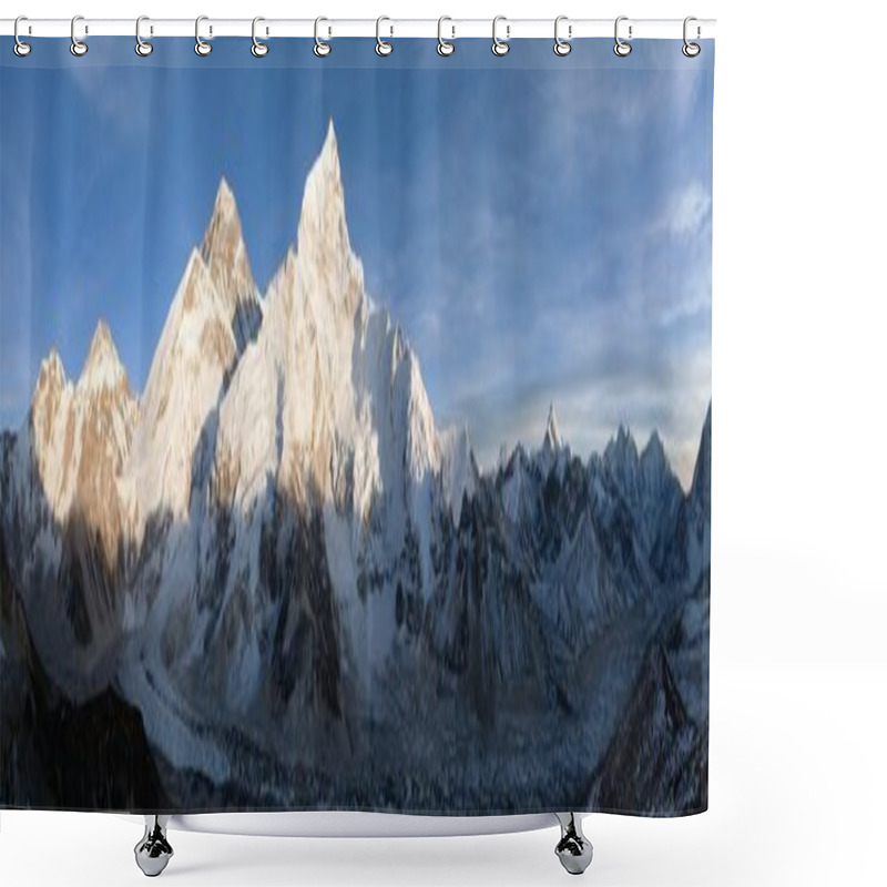 Personality  Evening Panoramic View Of Mount Everest Shower Curtains