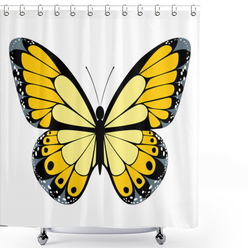 Personality  Yellow Butterfly Shower Curtains