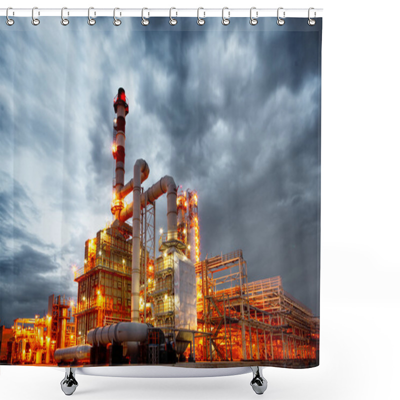 Personality  Oil And Gas Processing Plant Shower Curtains