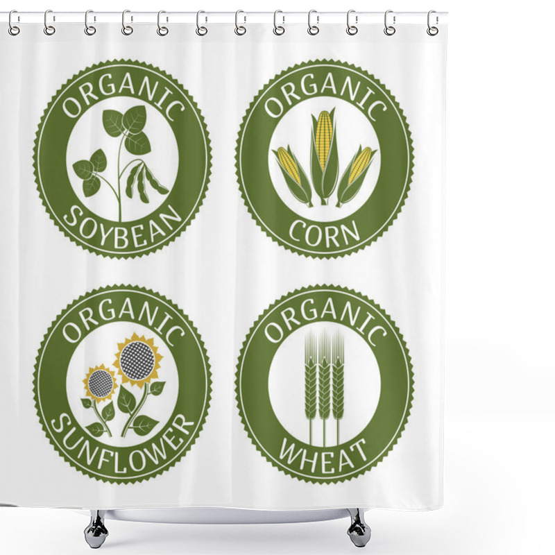 Personality  Badges Vegetarian Plants Shower Curtains