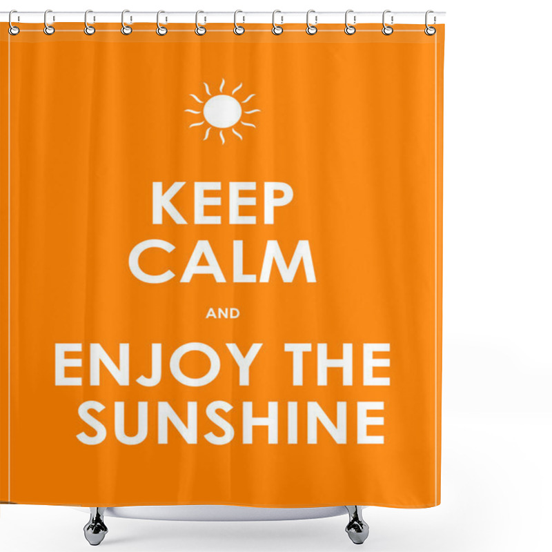 Personality  Special Summer Keep Calm Modern Motivational Background Shower Curtains