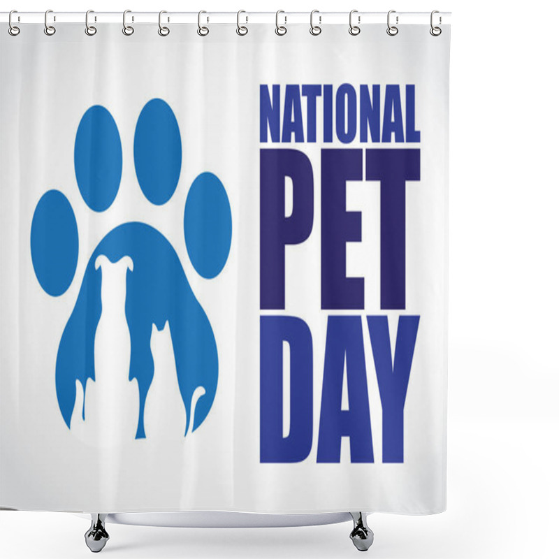 Personality  Vector Illustration For National Pet Day Shower Curtains