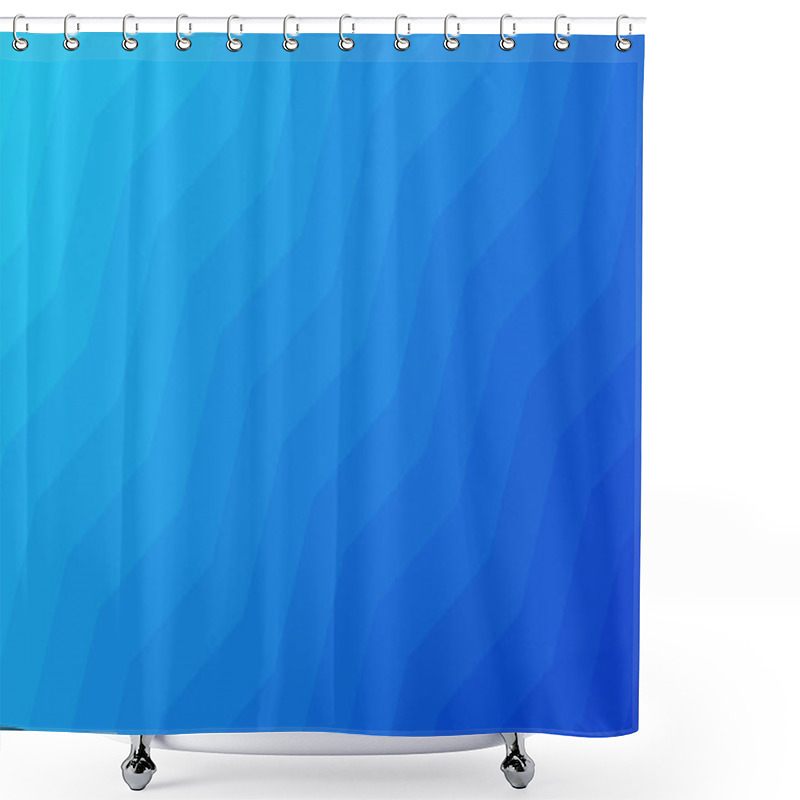 Personality  Blue Zig Zag Background With Gradient For Backdrop Or Presentation Shower Curtains