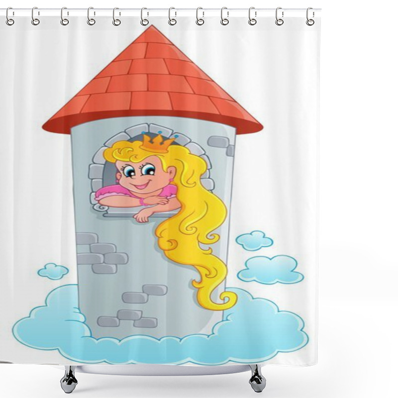 Personality  Fairy Tale Theme With Princess 1 Shower Curtains