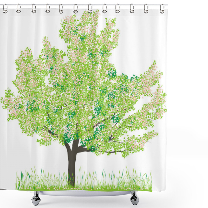 Personality  Cherry Tree In Spring Shower Curtains