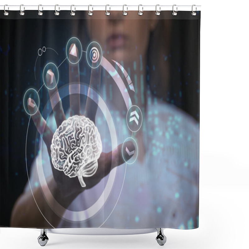 Personality  Doctor Working Screen Interface Shower Curtains