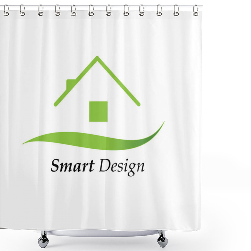 Personality  Green House Logo Shower Curtains