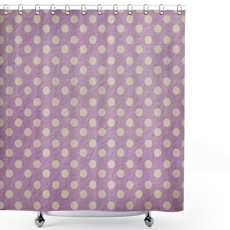 Personality  Purple Grunge Background With Dots Shower Curtains