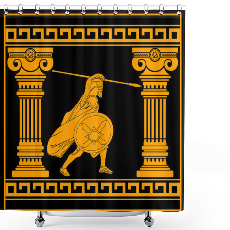 Personality  Fantasy Warrior With With Columns Shower Curtains