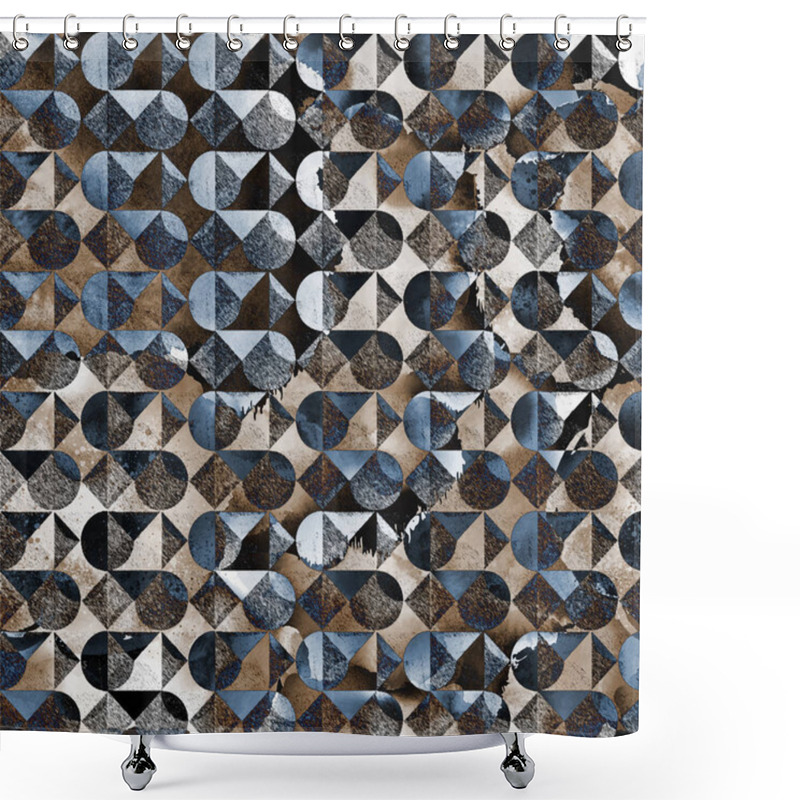 Personality  Geometry Texture Repeat Classic Pattern Shower Curtains