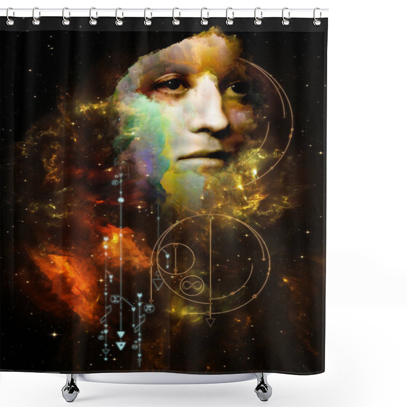 Personality  Geometry Of Emotion. Shower Curtains