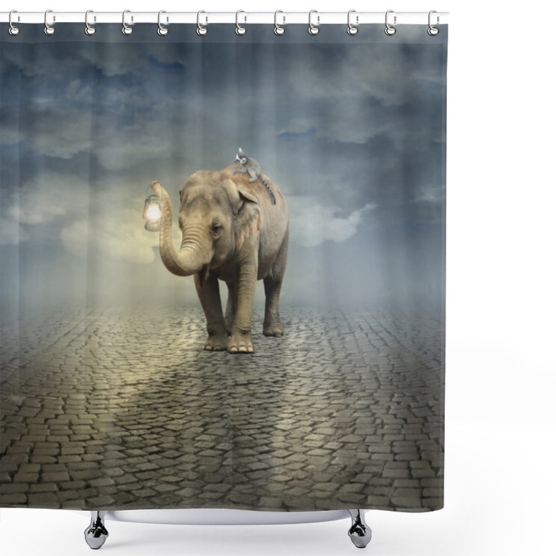 Personality  On The Road Shower Curtains