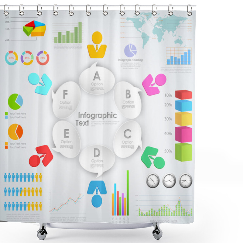 Personality  Business Infographics Shower Curtains