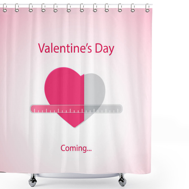 Personality  Valentine's Day Is Coming - Greeting Card Concept Shower Curtains