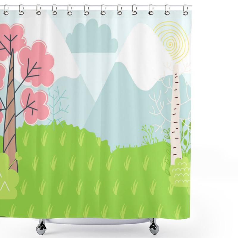 Personality  Doodles Cute Card Shower Curtains