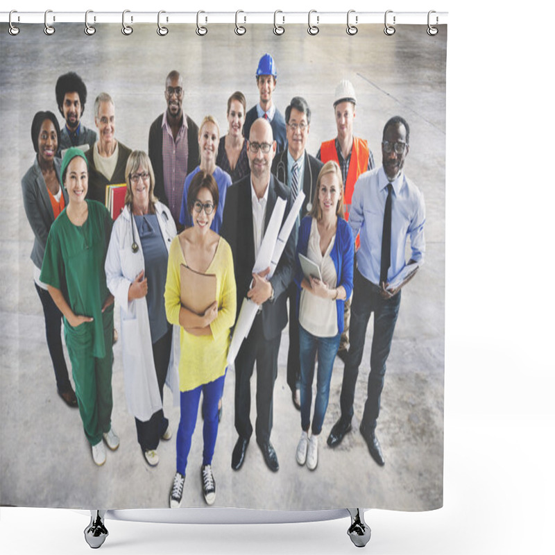 Personality  Celebrating Diverse People Various Occupations Concept Shower Curtains