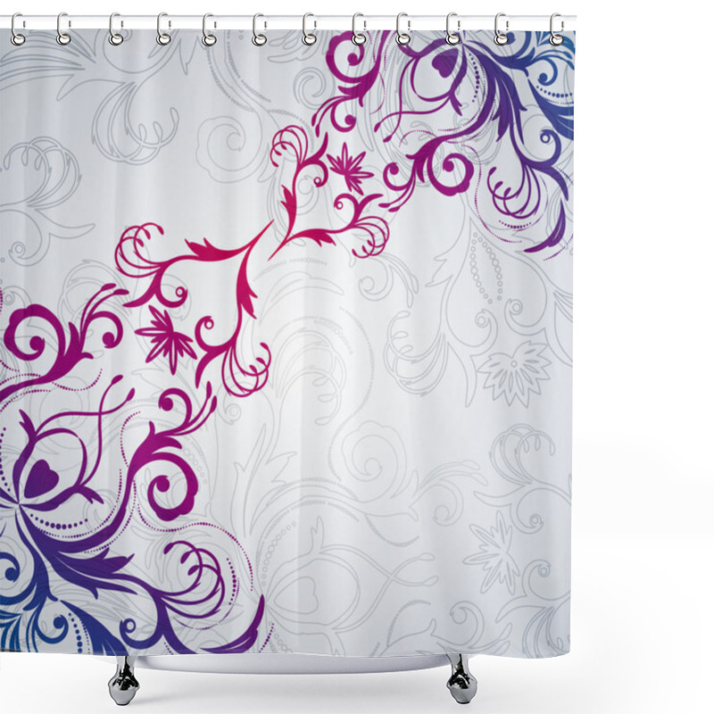 Personality  Abstract Floral Background With East Flowers. Shower Curtains