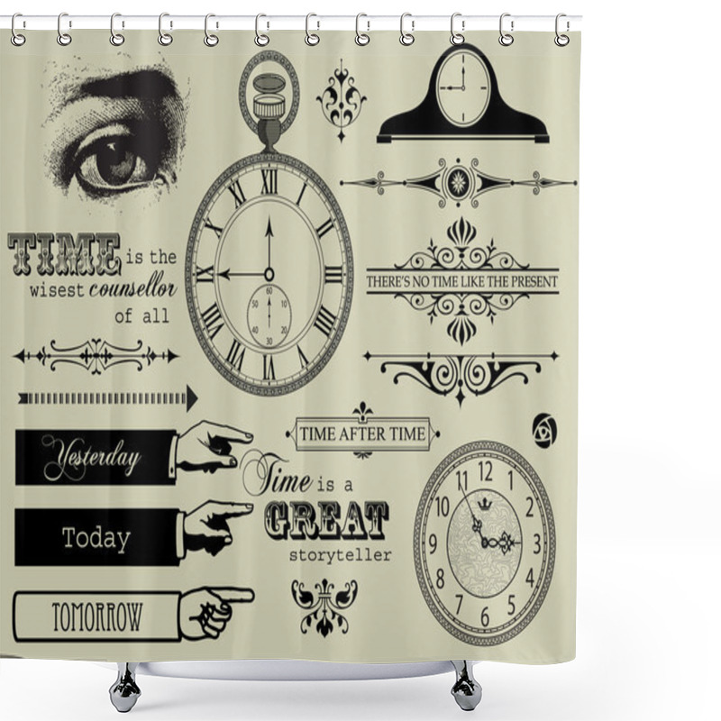 Personality  Time Collection Shower Curtains